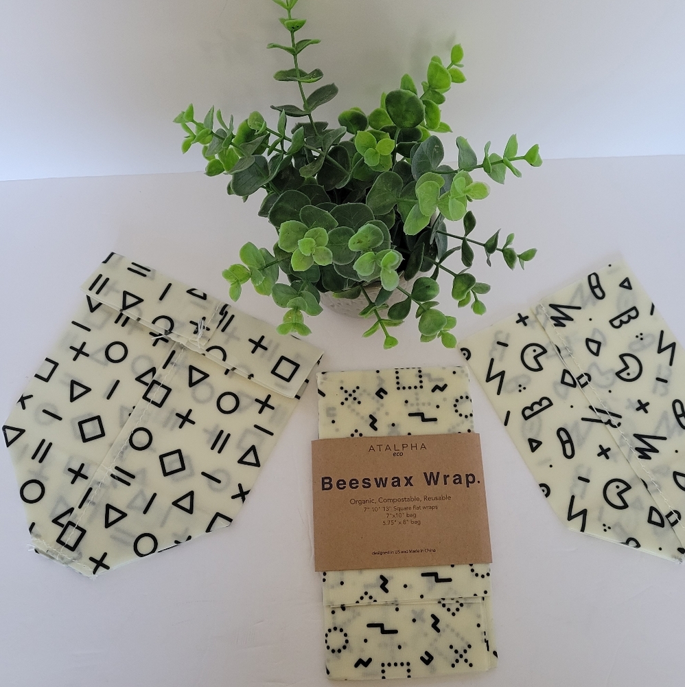 Atalpha Beeswax Wrap, Memphis Pack, 5 pack